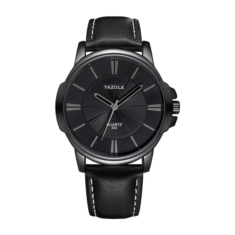 New YAZOLE Mens Watches Top Brand Luxury Blue Glass Watch Men Watch Waterproof Leather Roman Men's Watch Male Clock relojes saat
