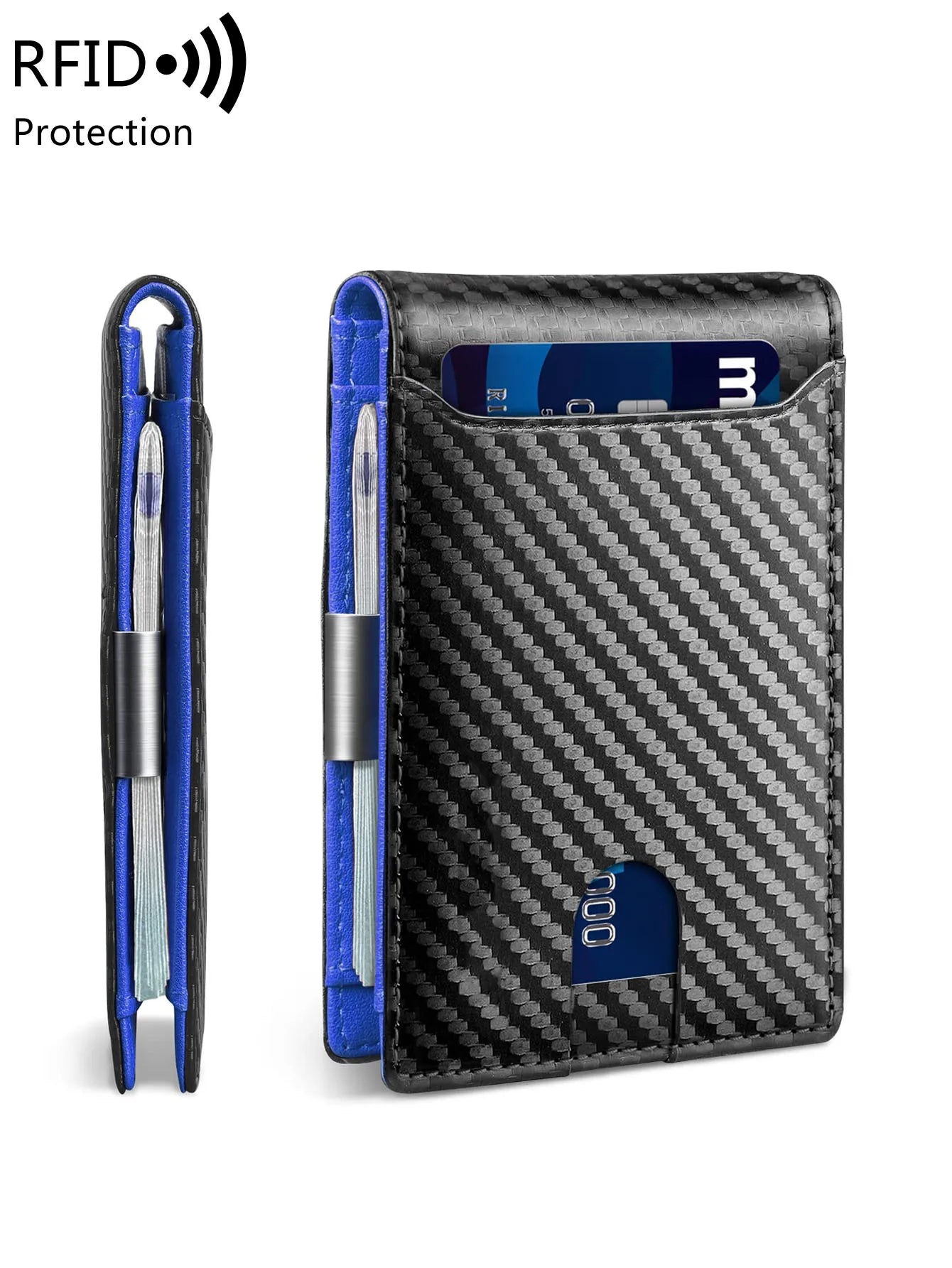 RFID Slim Wallet - Carbon Blue
