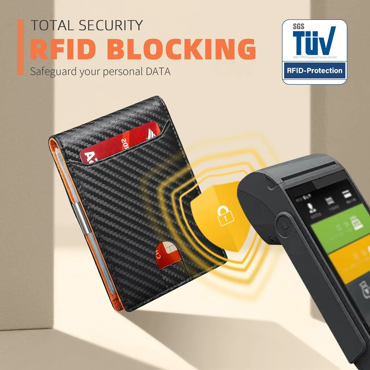 RFID Slim Wallet - Carbon Blue