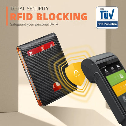 RFID Slim Wallet - Carbon Blue