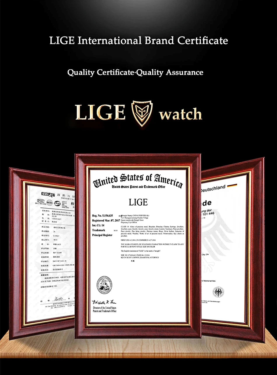 LIGE Outdoor Sports Quartz Man Watch Simple Fashion Auto Date Week Casual Luxury Silicone Belt Hollow Waterproof Watches for Men