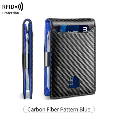 RFID Slim Wallet - Carbon Blue