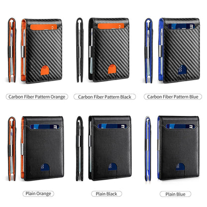 RFID Slim Wallet - Carbon Blue