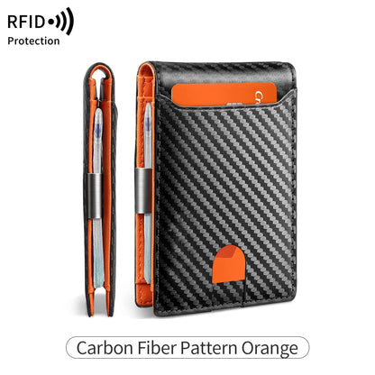 RFID Slim Wallet - Carbon Blue