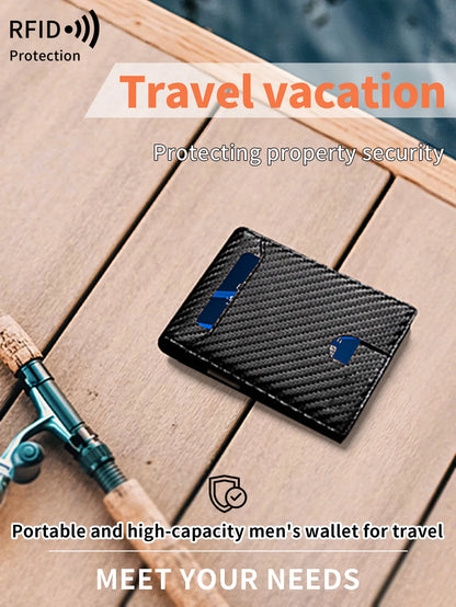RFID Slim Wallet - Carbon Blue