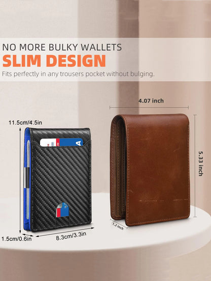 RFID Slim Wallet - Carbon Blue