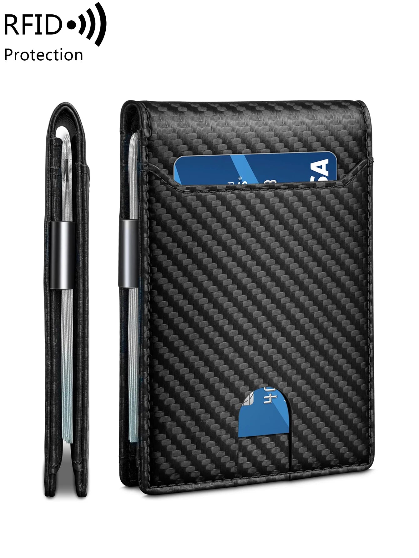 RFID Slim Wallet - Carbon Blue